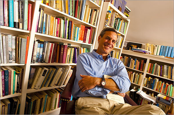 Photo credit: Clement Bruit/Associated Press; Description: Mark Valeri in his office