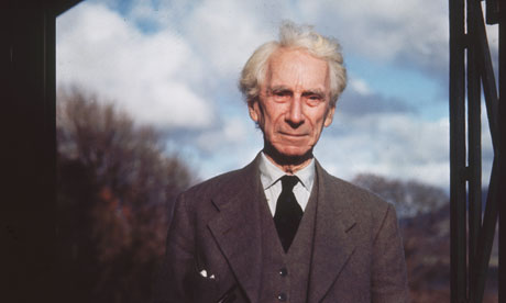 Photograph: Hulton Archive/Getty Images; Description:Bertrand Russell believed that a happy individual would feel 'part of the stream of life, not a hard separate entity like a billiard ball'.