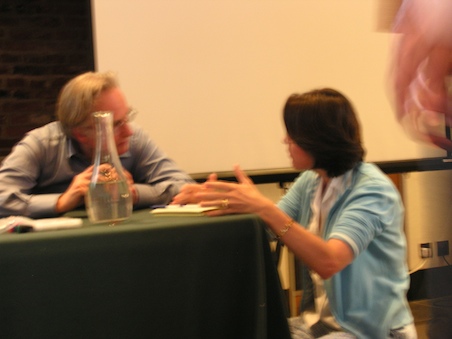 Photo credit: Julia Vitullo-Martin; Description: Richard Dawkins & Barbara Hagerty at Templeton-Cambridge Journalism Fellowships