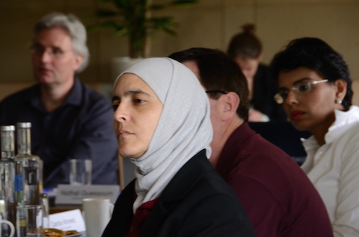 Photo Credit: Julia Vitullo-Martin; Description:  Rana Dajani & Qanta Ahmed  in Cambridge