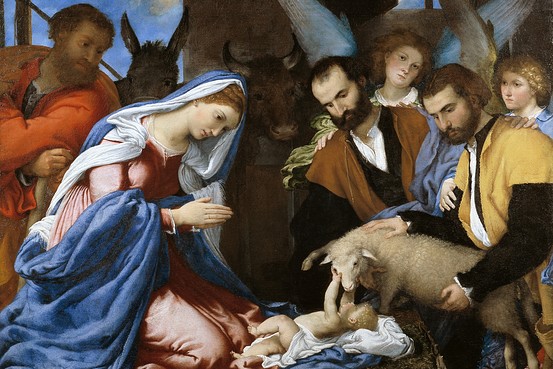 Photo: Brescia, Musei Civici d'Arte e Storia Pinacoteca Tosio Martinengo; Description:  Adorazione dei pastori' (circa 1534) by Lorenzo Lotto