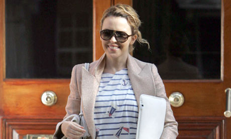 Kylie Minogue has been seen wearing the distinctive red bracelet worn by Kabbalah devotees. Photograph: Rex Features