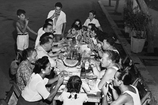 Photo credit: Bettmann/Corbi; Description: Rome's austerity package threatens the country's traditional social structure.