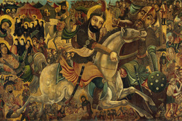 Image: Brooklyn Museum/Corbis �?The Battle of Karbala,’ Abbas Al-Musavi’s depiction, circa 1900, of a seventh-century clash of Islamic factions.