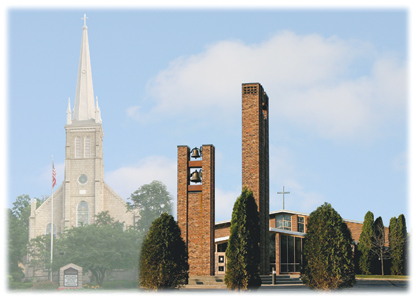 Photo of St. Francis Borgia Catholic Church, Cedarburg, Wisconsin, from their web site