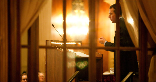 Photo Credit: Stephanie Diani for The New York Times; Description:  Sam Harris addressed attendees at a debate sponsored by the Council for Secular Humanism last Saturday in Los Angeles.