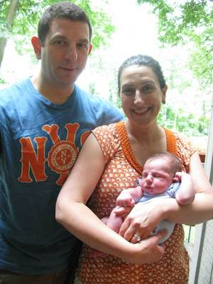 Photo credit: Barbara Bradley Hagerty/NPR Ross Goldstein and Susanna Garfein decided to give their son Bram a bris when he was 8 days old. Neither had second thoughts. Garfein says she was surprised by the transcendence of the moment.