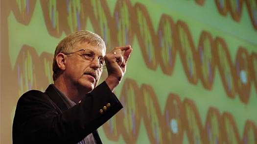 Biologist Francis S. Collins led the international Human Genome Project that in 2003 finished mapping the 3.1 billion chemical base pairs in humanity's DNA. Paul Franz / AP   any young Christians, the moment they first notice discrepancies in the Biblical tales they've faithfully studied is a rite of passage: e.g., if Adam and Eve were the first humans, and they had two sons ��� where did Cain's wife come from? The revelation that everything in the Bible may not have happened exactly as written can be startling. And when the discovery comes along with scientific evidence of evolution and the actual age of planet Earth, it can prompt a full-blown spiritual crisis.  That's where Francis Collins would like to step in. A renowned geneticist and former director of the Human Genome Project, Collins is also an evangelical Christian who was the keynote speaker at the 2007 National Prayer Breakfast, and he has spent years establishing the compatibility between science and religious belief. And this week he unveiled a new initiative to guide Christians through scientific questions while holding firm to their faith. (See pictures of John 3:16 in pop culture.)  After his best-selling The Language of God came out three years ago, Collins began receiving thousands of e-mails ��� primarily from other Evangelicals ��� asking questions about how to reconcile scriptural teachings with scientific evidence. "Many of these Christians have been taught that evolution is wrong," Collins explains. "They go to college and get exposed to data, and then they're thrust into personal crises of great intensity. If the church was wrong about the origins of life, was it wrong about everything? Some of them walk away from science or faith ��� or both."  Collins, 59, who with his mustache and shock of gray hair looks like former U.N. Ambassador John Bolton's cheerful twin, seems genuinely pained by the idea that science could be viewed as a threat to religion, or religion to science. And so he decided to gather a group of theologians and scientists to create the BioLogos Foundation in order to foster dialogue between the two sides. The name ��� combining bios (Greek for "life") and logos ("the word") ��� is also what Collins calls his blended theory of evolution and creation, an approach he hopes can replace intelligent design, which he derides as "not a scientific proposal" and "not good theology either."  Through the Washington-based foundation, Collins says he and his colleagues hope to support scholarship that "takes seriously the claims of both faith and science." Its online component, biologos.org, is designed to be a resource for skeptics and nonbelievers who are interested in religious arguments for God's existence. But the primary audience for BioLogos is Collins' own Evangelical community. (See the top 10 religion stories of 2008.)  As he read through the thousands of e-mails he received from readers of his book, the former NIH scientist noticed that there were 25 or so common questions that his mostly Evangelical correspondents raised. How should Christians respond to Darwin? If God created the universe, who or what created God? Does believing in science mean one can't believe in miracles? What is up with Noah's Ark and the flood? The new website offers answers to these vexing questions and, through those responses lays out the BioLogos theory that God chose to create the world by way of evolution. (Collins plans to build on that work by developing a home-schooling curriculum that can serve as an alternative to the literalist creationism materials widely used by many conservative Evangelical parents.)  A large slice of the questions deal with Genesis, the first book in both Christian and Jewish Scriptures, and the text that explains the creation and population of Earth, and well as the relationship between God and man. Some answers are straightforward, as with the mystery of where Cain's wife came from. "The scientific evidence suggests a dramatically larger population at this point in history," conclude Collins and his colleagues. One possible explanation they offer ��� an idea that was embraced by C.S. Lewis, among others ��� is that human-like creatures had evolved to the point where they had the mental capacity to reason; God then endowed them to distinguish between good and evil, and in that way they became "in the image of God."  But on other topics, such as whether Adam and Eve were real people or when humans became creatures with souls, BioLogos offers several possible answers ��� an approach that is either refreshing or unsatisfying, depending on one's need for certainty. "We cannot say that Adam and Eve were formed as acts of special creation," Collins explains. "That is a troubling conclusion for many people."  "Science can't be put together with a literalist interpretation of Genesis," he continues. "For one thing, there are two different versions of the creation story" ��� in Genesis 1 and 2 ��� "so right from the start, you're already in trouble." Christians should think of Genesis "not as a book about science but about the nature of God and the nature of humans," Collins believes. "Evolution gives us the 'how,' but we need the Bible to understand the 'why' of our creation."  