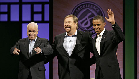 Presidential candidates John McCain and Barack Obama. credit: Mark Avery, Reuters