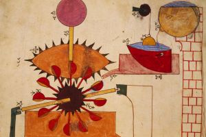 Photo credit: Bridgeman-Giraudon, Art Resource; Description: Water-pump system, Seljuk dynasty, 1206. A group of Muslim scholars says there is no inherent conflict between Islam and science.