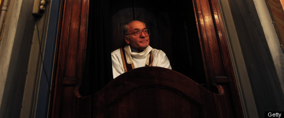 Photo credit: Getty; Description: Robert Enright in pulpit