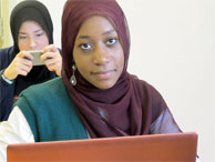 Photo Credit: barbara Bradley Hagerty, NPR; Description: Zaytuna College student Faatimah Knight turned down seven other colleges, including the University of Chicago, Smith and Bard.