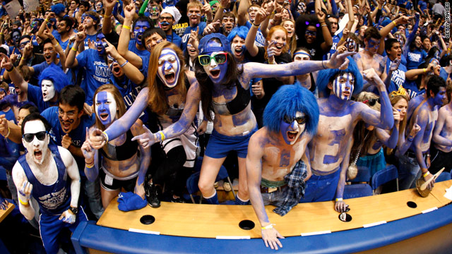 Photo credit: CNN: Description: hose kids at Duke sure are passionate about their basketball.
