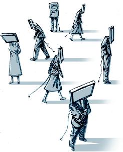 Graphic by Sam Ward, USA TODAY:  isolated individuals w/ screen monitors